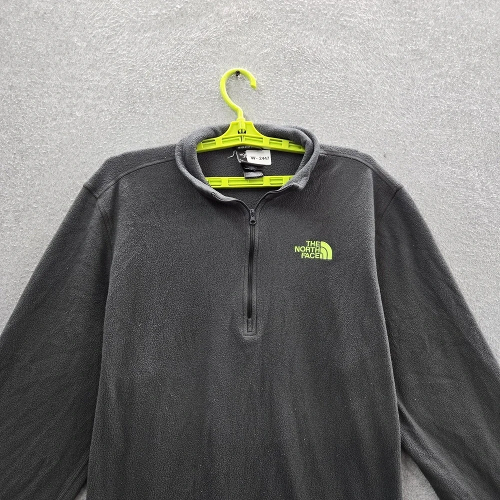 The North Face Men‎ Sweatshirt XL/TG Gray Fleece Logo Quarter Zip Activewear